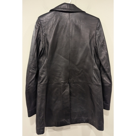 Banana Republic Vintage Black 100% Leather Jacket Size Small - Picture 5 of 9